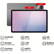 Планшет Lenovo Tab K11 Plus 6/128GB WiFi Luna Grey (ZADV0001CN)