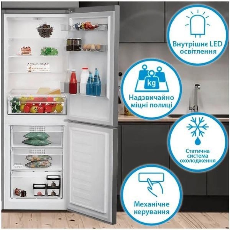 Холодильник з морозильною камерою Indesit INKS 1341 S4E