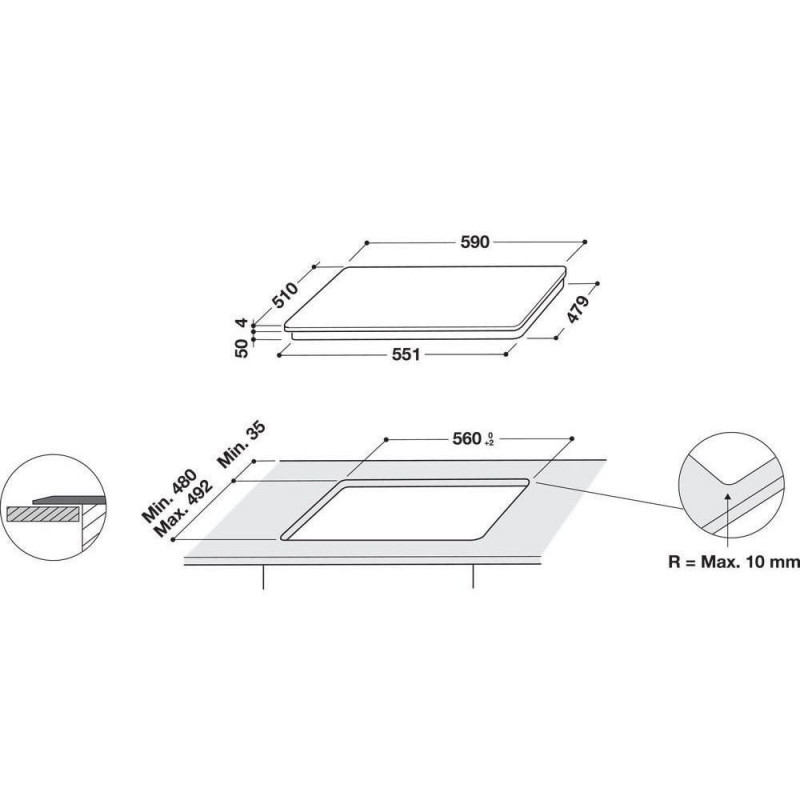 Варочная поверхность электрическая Whirlpool WL B1160 BF