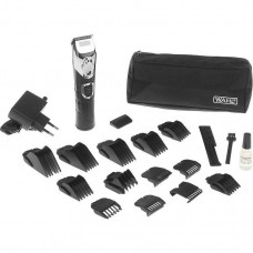 Тример WAHL Total Beard Grooming Kit, для бороди і вусів, мережа+акум., насадок-12, сталь, чорний