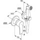 гігієнічний душ + змішувач Kludi Zenta SL 489990565