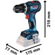 Шурупокрут Bosch GSB 18V-90 C Professional (06019K6104)