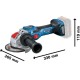 Болгарка (кутова шліфувальна) Bosch GWX 18V-15 SC (06019H6500)