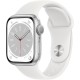 Смарт-годинник Apple Watch Series 8 GPS 45mm Silver Aluminum Case with White S. Band - M/L (MP6N3, MP6Q3)