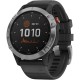 Смарт-годинник Garmin Fenix 6 Solar Silver with black band (010-02410-00)