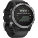 Смарт-годинник Garmin Fenix 6 Solar Silver with black band (010-02410-00)