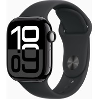 Смарт-годинник Apple Watch Series 10 GPS  42mm Jet Black Alu. Case w. Black Sport Band - M/L (MWWF3)