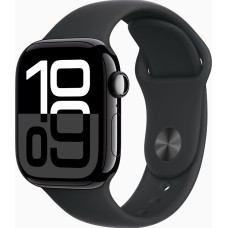Смарт-годинник Apple Watch Series 10 GPS  42mm Jet Black Alu. Case w. Black Sport Band - M/L (MWWF3)
