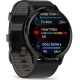 Смарт-годинник Garmin Venu 3 Slate S. Steel Bezel w. Black Case and Leather Band (010-02784-52/02)