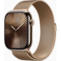 Смарт-часы Apple Watch Series 10 GPS + Cellular 46mm Gold Titanium Case w. Gold Milanese Loop - S/M (MC7T4)