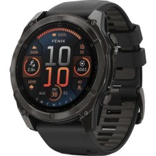 Смарт-годинник Garmin Fenix 8 51mm AMOLED Sapphire Carbon Gray DLC Titanium w. Black/Pebble Gray S. Band (010-02905-20/21/