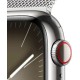 Смарт-годинник Apple Watch Series 9 GPS + Cellular 41mm Silver S. Steel Case w. Silver Milanese Loop (MRJ43)