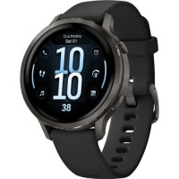 Смарт-часы Garmin Venu 4 41 mm Slate with Black Silicone Band (010-03013-02/42)