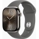 Смарт-годинник Apple Watch Series 10 GPS + Cellular 42mm Natural Titanium Case w. Stone Grey Sport Band - S/M (MWXD3)