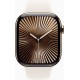 Смарт-годинник Apple Watch Series 10 GPS + Cellular 46mm Gold Titanium Case w. Starlight Sport Band - M/L (MWYY3)
