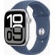 Смарт-годинник Apple Watch Series 10 GPS + Cellular 46mm Silver Alu. Case w. Denim Sport Band - M/L (MWY13)