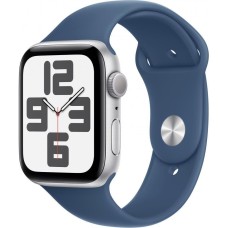 Смарт-годинник Apple Watch SE 2 GPS 44mm Silver Aluminium Case w. Denim Sport Band - S/M (MXEQ3)