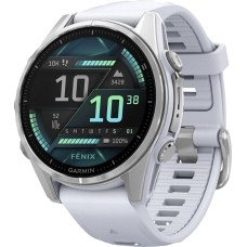 Смарт-годинник Garmin Fenix 8 43mm AMOLED Silver with Whitestone Silicone Band (010-02903-00/06)