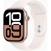 Смарт-часы Apple Watch Series 10 GPS 46mm Rose Gold Alu. Case w. Light Blush Sport Band - M/L (MWWU3)