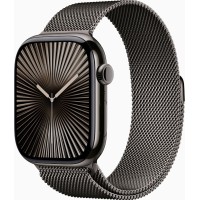 Смарт-годинник Apple Watch Series 10 GPS + Cellular 46mm Slate Titanium Case w. Slate Milanese Loop - M/L (MWYW3)