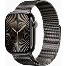 Смарт-годинник Apple Watch Series 10 GPS + Cellular 46mm Slate Titanium Case w. Slate Milanese Loop - M/L (MWYW3)