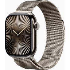 Смарт-годинник Apple Watch Series 10 GPS + Cellular 42mm Natural Titanium Case w. Natural Milanese Loop (MWXF3)