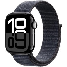Смарт-годинник Apple Watch Series 10 GPS + Cellular 46mm Jet Black Aluminum Case w. Ink Sport Loop (MWY53)