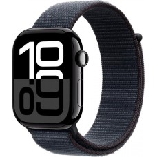 Смарт-годинник Apple Watch Series 10 GPS 46mm Jet Black Aluminum Case w. Ink Sport Loop (MWWR3)