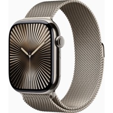 Смарт-годинник Apple Watch Series 10 GPS + Cellular 46mm Natural Titanium Case w. Natural Milanese Loop - S/M (MC7Q4)
