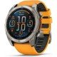 Смарт-годинник Garmin Fenix 8 51mm AMOLED Sapphire Titanium w. Spark Orange/Graphite Silicone Band (010-02905-10/11/53)