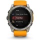 Смарт-годинник Garmin Fenix 8 51mm AMOLED Sapphire Titanium w. Spark Orange/Graphite Silicone Band (010-02905-10/11/53)