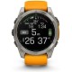 Смарт-годинник Garmin Fenix 8 51mm AMOLED Sapphire Titanium w. Spark Orange/Graphite Silicone Band (010-02905-10/11/53)
