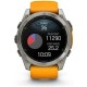 Смарт-годинник Garmin Fenix 8 51mm AMOLED Sapphire Titanium w. Spark Orange/Graphite Silicone Band (010-02905-10/11/53)