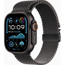 Смарт-годинник Apple Watch Ultra 2 GPS + Cellular 49mm Black Titanium Case w. Black Titanium Milanese Loop - M (MX5U3)
