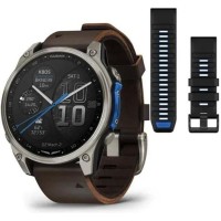 Смарт-годинник Garmin D2 Mach 2 47mm Titanium w. Oxford Brown Leather Band (010-02904-30/31)