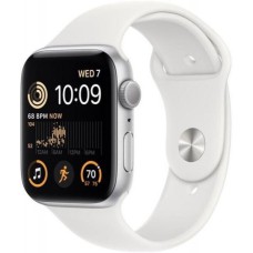 Смарт-годинник Apple Watch SE 2 GPS 44mm Silver Aluminum Case with White Sport Band (MNK23)