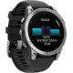 Смарт-годинник Garmin Fenix E 47mm AMOLED Stainless Steel with Black Silicone Band (010-03025-02/00)