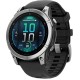 Смарт-годинник Garmin Fenix E 47mm AMOLED Stainless Steel with Black Silicone Band (010-03025-02/00)