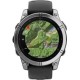 Смарт-годинник Garmin Fenix E 47mm AMOLED Stainless Steel with Black Silicone Band (010-03025-02/00)