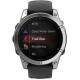 Смарт-годинник Garmin Fenix E 47mm AMOLED Stainless Steel with Black Silicone Band (010-03025-02/00)