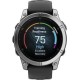 Смарт-годинник Garmin Fenix E 47mm AMOLED Stainless Steel with Black Silicone Band (010-03025-02/00)