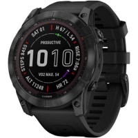 Смарт-часы Garmin Fenix 7X Sapphire S. Black DLC Titanium w. Black Band (010-02541-22/23/45)