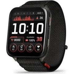 Смарт-годинник Garmin Venu X1 Black with Slate Titanium Caseback and Black ComfortFit Nylon Band (010-02980-00/02)