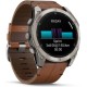 Смарт-годинник Garmin Fenix 8 51mm AMOLED Sapphire Carbon grey DLC w. Chestnut Leather Band (010-02905-40)