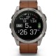 Смарт-годинник Garmin Fenix 8 51mm AMOLED Sapphire Carbon grey DLC w. Chestnut Leather Band (010-02905-40)