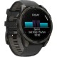 Смарт-годинник Garmin Fenix 8 43mm AMOLED Sapphire Carbon Gray DLC Tit. w. Black/Pebble Gray S. Band (010-02903-20/21/28)
