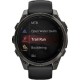 Смарт-годинник Garmin Fenix 8 43mm AMOLED Sapphire Carbon Gray DLC Tit. w. Black/Pebble Gray S. Band (010-02903-20/21/28)