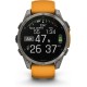 Смарт-годинник Garmin Fenix 8 47mm AMOLED Sapphire Titanium w. Spark Orange/Graphite Silicone Band (010-02904-10/11/19)