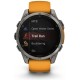 Смарт-годинник Garmin Fenix 8 47mm AMOLED Sapphire Titanium w. Spark Orange/Graphite Silicone Band (010-02904-10/11/19)