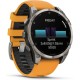 Смарт-годинник Garmin Fenix 8 47mm AMOLED Sapphire Titanium w. Spark Orange/Graphite Silicone Band (010-02904-10/11/19)